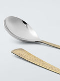 John Lewis hammered gold serving spoons set of 2, imported from the UK