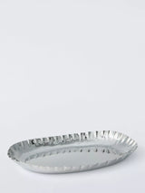 John Lewis John Lewis Luxe Stainless Steel Oblong Serving Platter, 40cm, Silver- Buy online at McGrocer