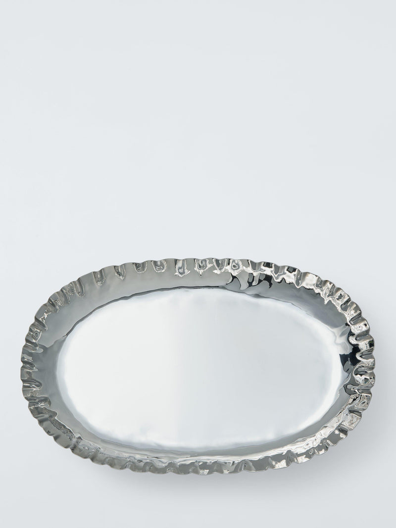 John Lewis oblong serving platter 40cm silver, imported from the UK