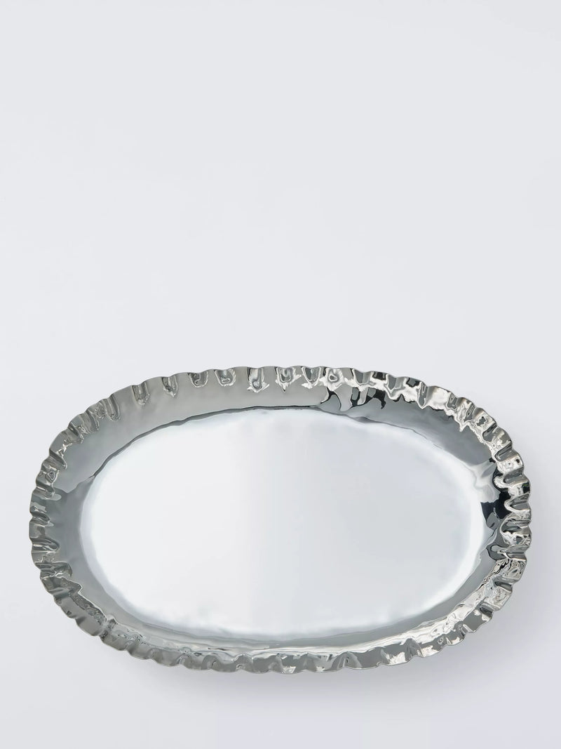 John Lewis oblong serving platter 40cm silver, imported from the UK