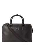 OSPREY LONDON Compass Leather Weekender Bag, Black