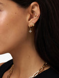 Orelia crystal starburst huggie hoop earrings 11x6mm (British brand)