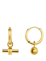 John Lewis Orelia LUXE Linear T-Bar Drop Hoop Earrings- Buy online at McGrocer
