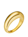 Orelia Polished Tapered Dome Ring, Pale Gold, S/M