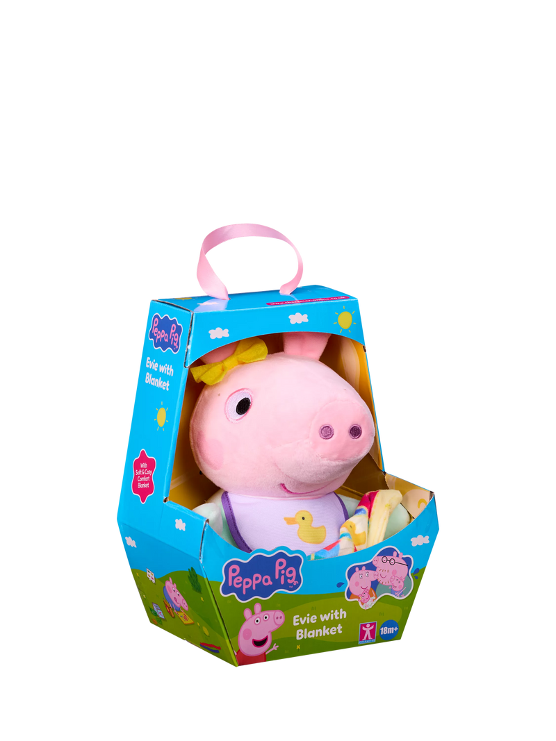 Peppa Pig Evie soft toy with blanket (British brand)