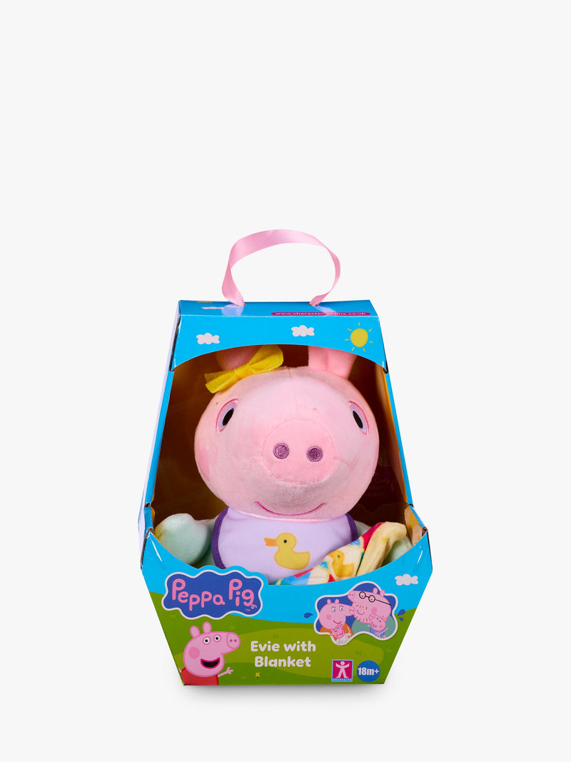 Peppa Pig Evie soft toy with blanket (British brand)