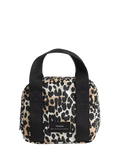 Finnsøn Ebba Cool Bag leopard print, lightweight insulated bag (British brand)