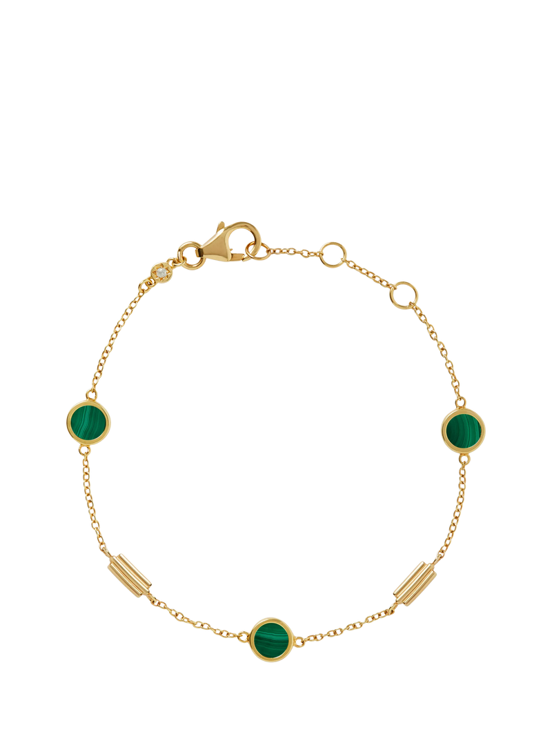Astley Clarke malachite bracelet gold green, imported from the UK