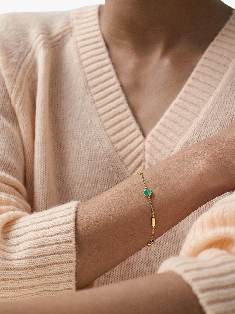 Astley Clarke malachite bracelet gold green, imported from the UK