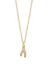 John Lewis Astley Clarke Biography Motifs Wishbone Necklace, Gold- Buy online at McGrocer
