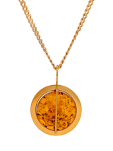 John Lewis Be-Jewelled Baltic Amber Pendant Necklace Gold/Cognac 48cm- Buy online at McGrocer