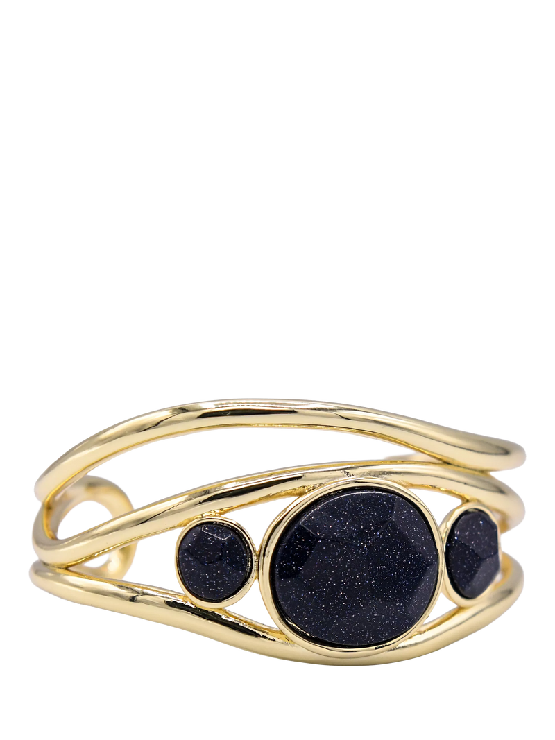 My Jewellery List Tess Daly bangle blue sandstone gold finish, UK version