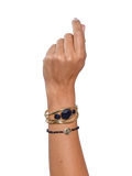 My Jewellery List Tess Daly bangle blue sandstone gold finish, UK version