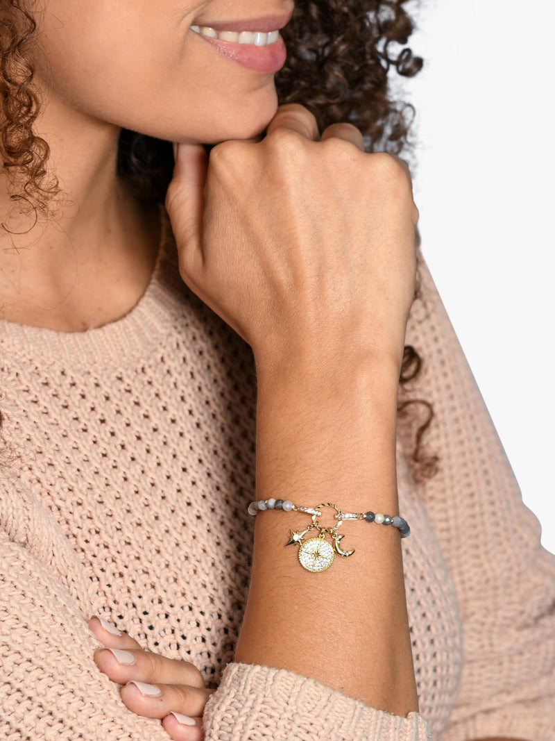 My Jewellery List North Star charm beaded bracelet, imported from the UK