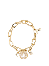 John Lewis My Jewellery List Tess Daly North Star Charm Drop Bracelet Yellow Gold- Buy online at McGrocer