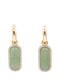 My Jewellery List mini hoop drop earrings with aventurine - British product