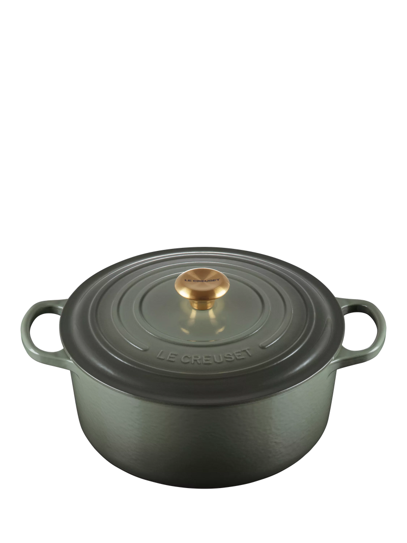 Le Creuset Cast Iron Signature Round Casserole, Thyme, 26cm