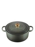 Le Creuset Cast Iron Signature Round Casserole, Thyme, 26cm