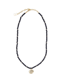 Tess Daly Celestial Charm Necklace yellow gold beaded, imported from the UK
