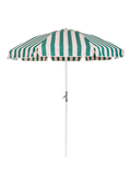 Business & Pleasure Co. striped garden parasol Bistro Green 2m, imported from the UK