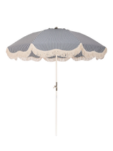 John Lewis Business & Pleasure Co. Club Umbrella Lauren Stripe Garden Parasol, 2m, Navy- Buy online at McGrocer