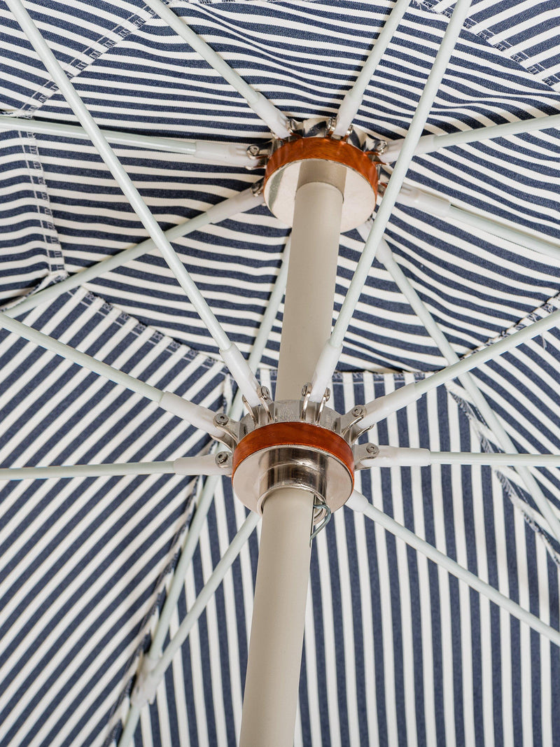 Business & Pleasure Co. club parasol navy Lauren Stripe 2m (British brand)