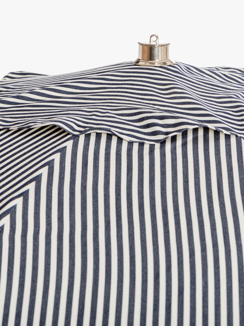 Business & Pleasure Co. club parasol navy Lauren Stripe 2m (British brand)