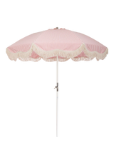 John Lewis Business & Pleasure Co. Club Umbrella Lauren Stripe Garden Parasol, 2m, Pink- Buy online at McGrocer