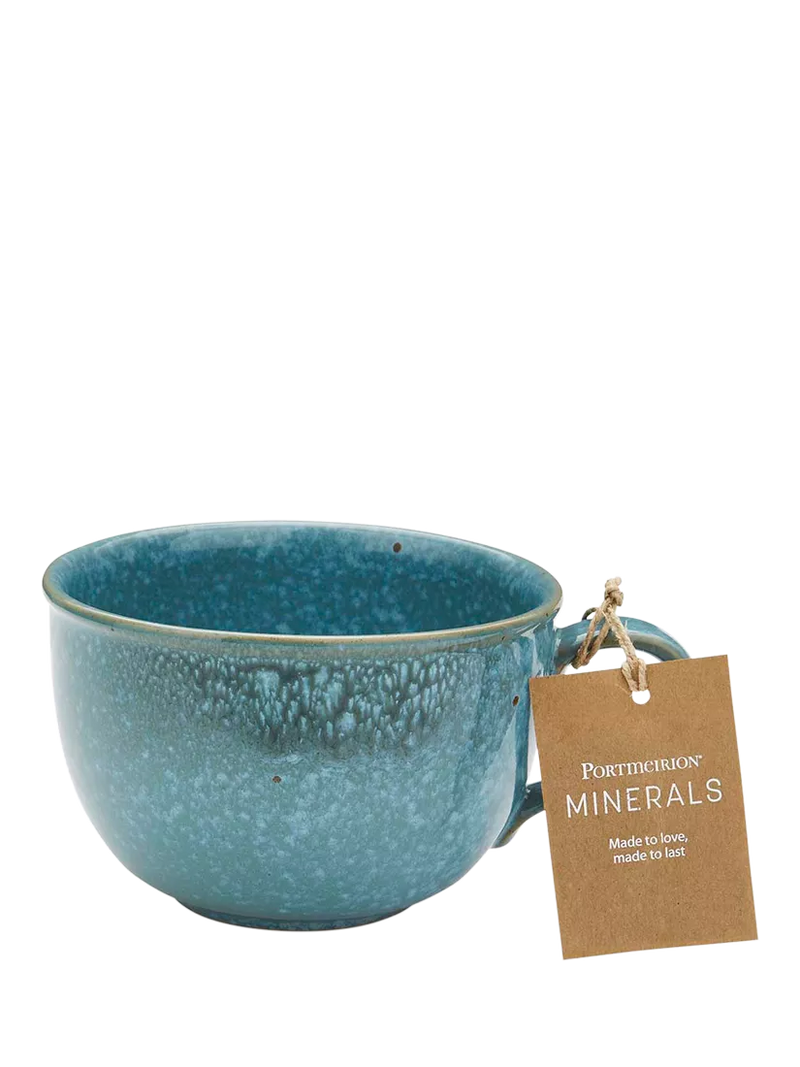 Portmeirion jumbo stoneware mug 600ml jade, imported from the UK