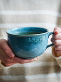 Portmeirion jumbo stoneware mug 600ml jade, imported from the UK