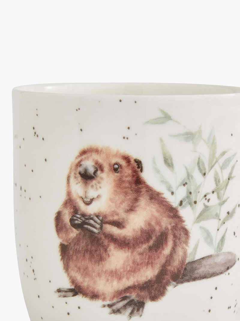 Wrendale Designs fine bone china mug with beaver illustration, UK version