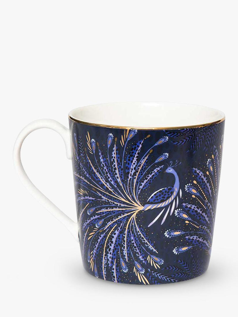 Sara Miller fine china mug indigo 344ml, imported from the UK