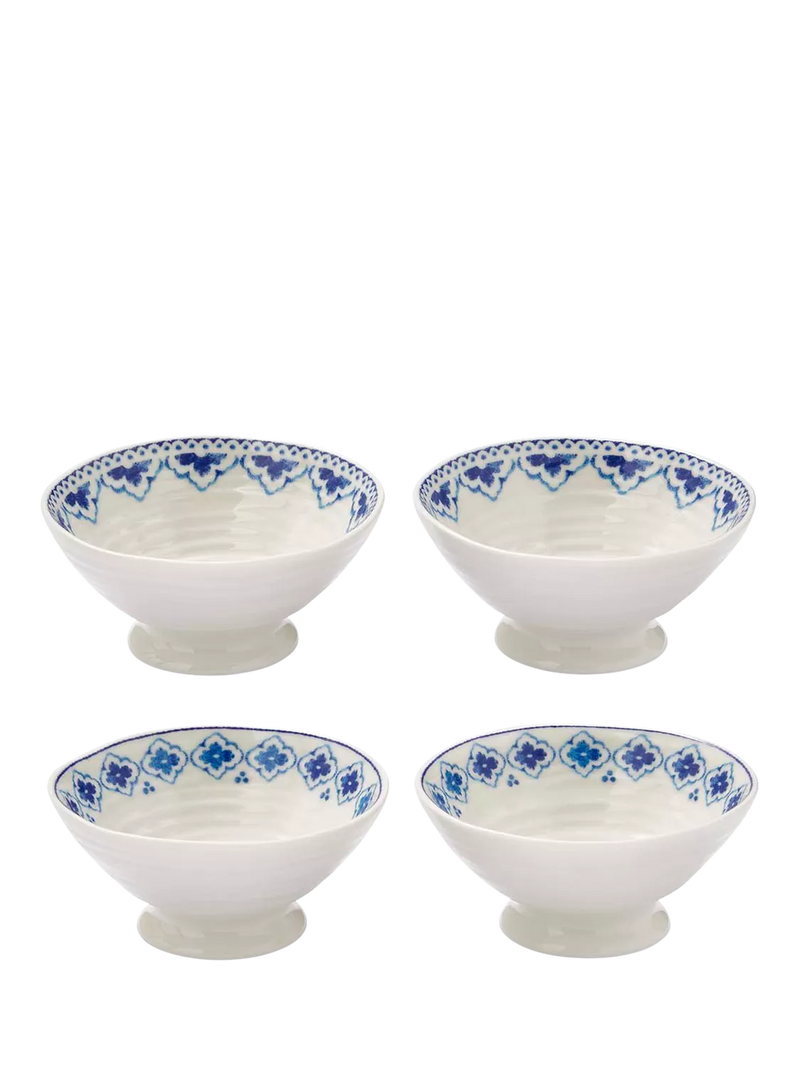 Sophie Conran for Portmeirion blue porcelain mini dishes set of 4, UK version