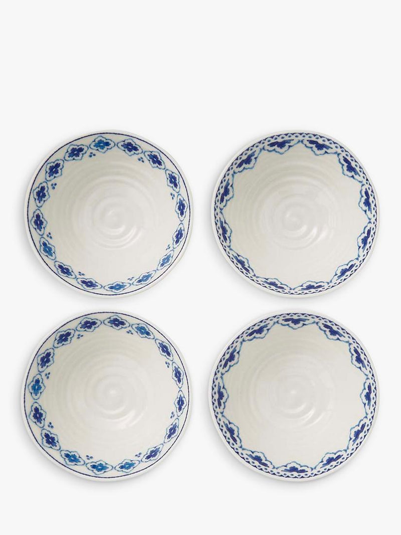 Sophie Conran for Portmeirion blue porcelain mini dishes set of 4, UK version