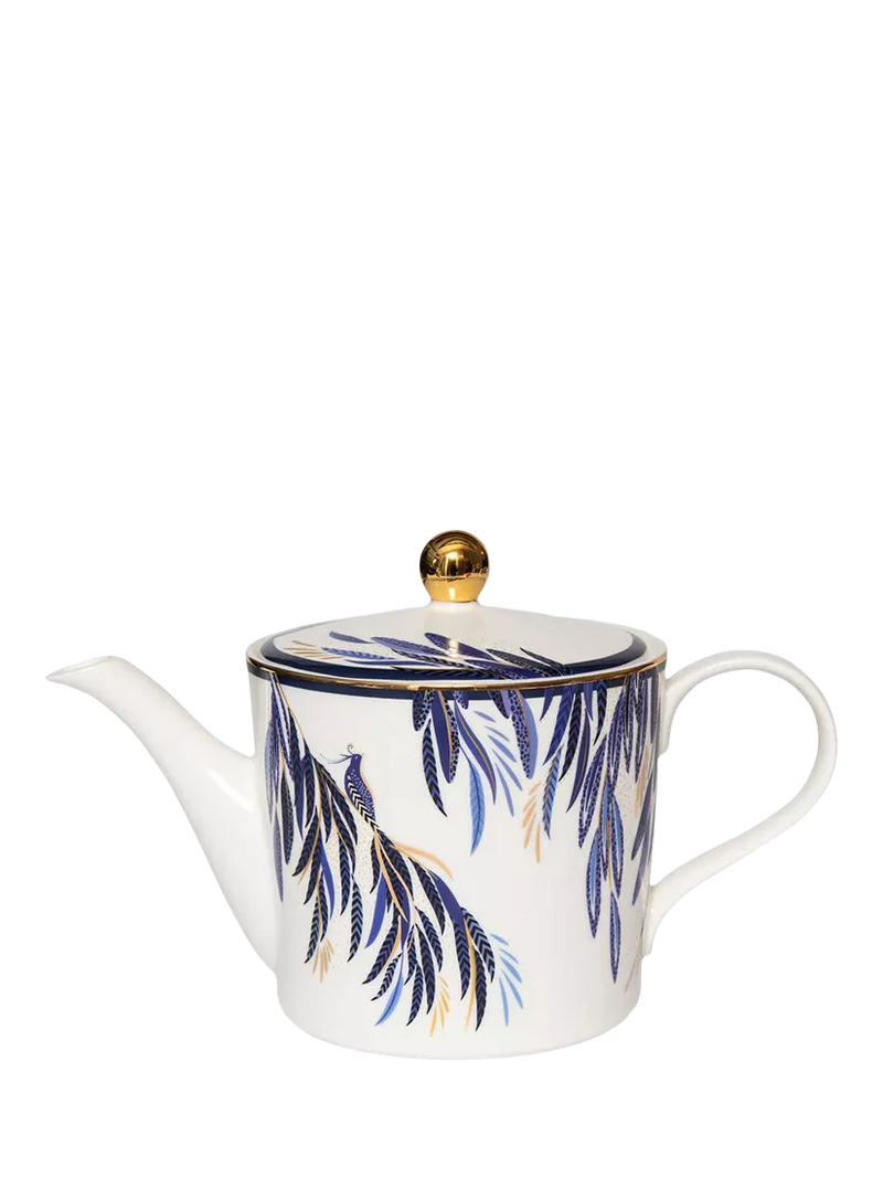 Sara Miller fine china teapot 1.2L with 22-carat gold - British product