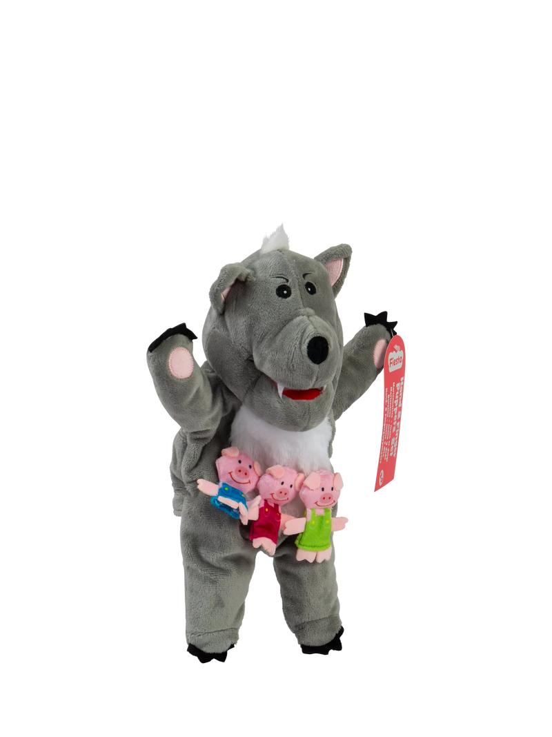 Bigjigs Toys puppet set Big Bad Wolf, imported from the UK