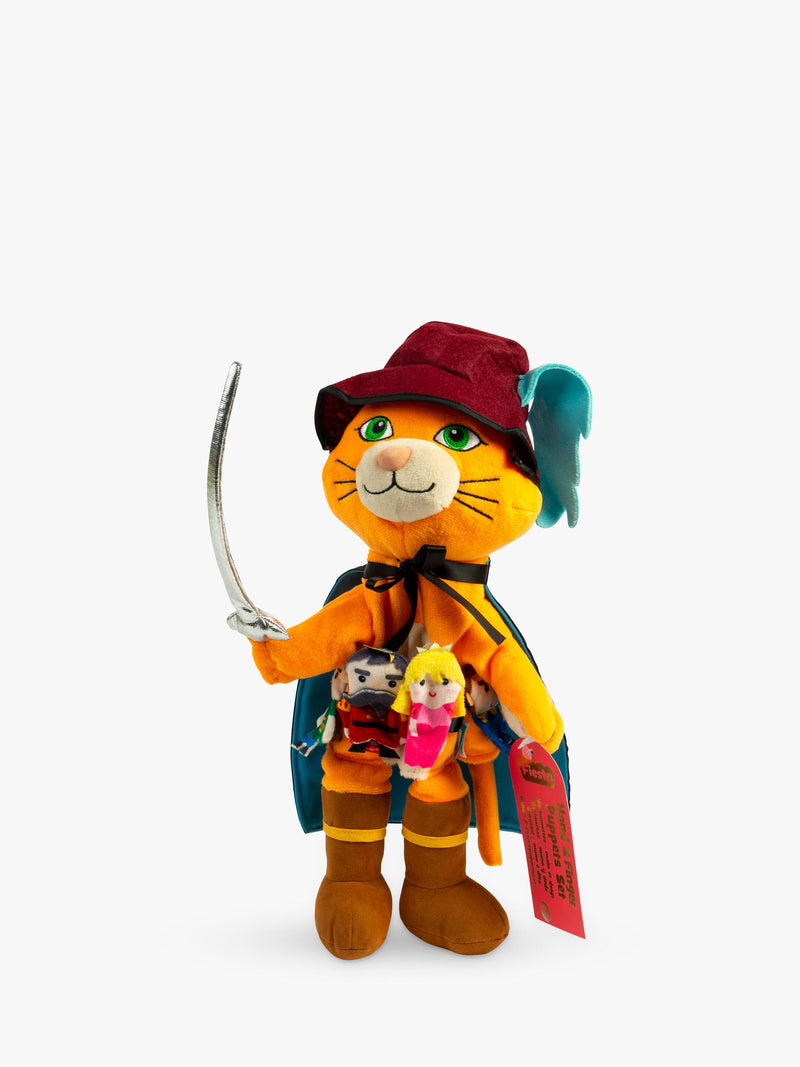 Bigjigs Toys Puss in Boots hand & finger puppet set (British brand)