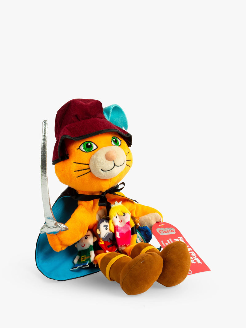 Bigjigs Toys Puss in Boots hand & finger puppet set (British brand)