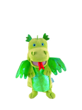Bigjigs Toys green dragon hand puppet (British brand)