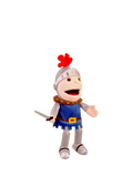 Bigjigs Toys knight hand puppet with moving mouth, imported from the UK