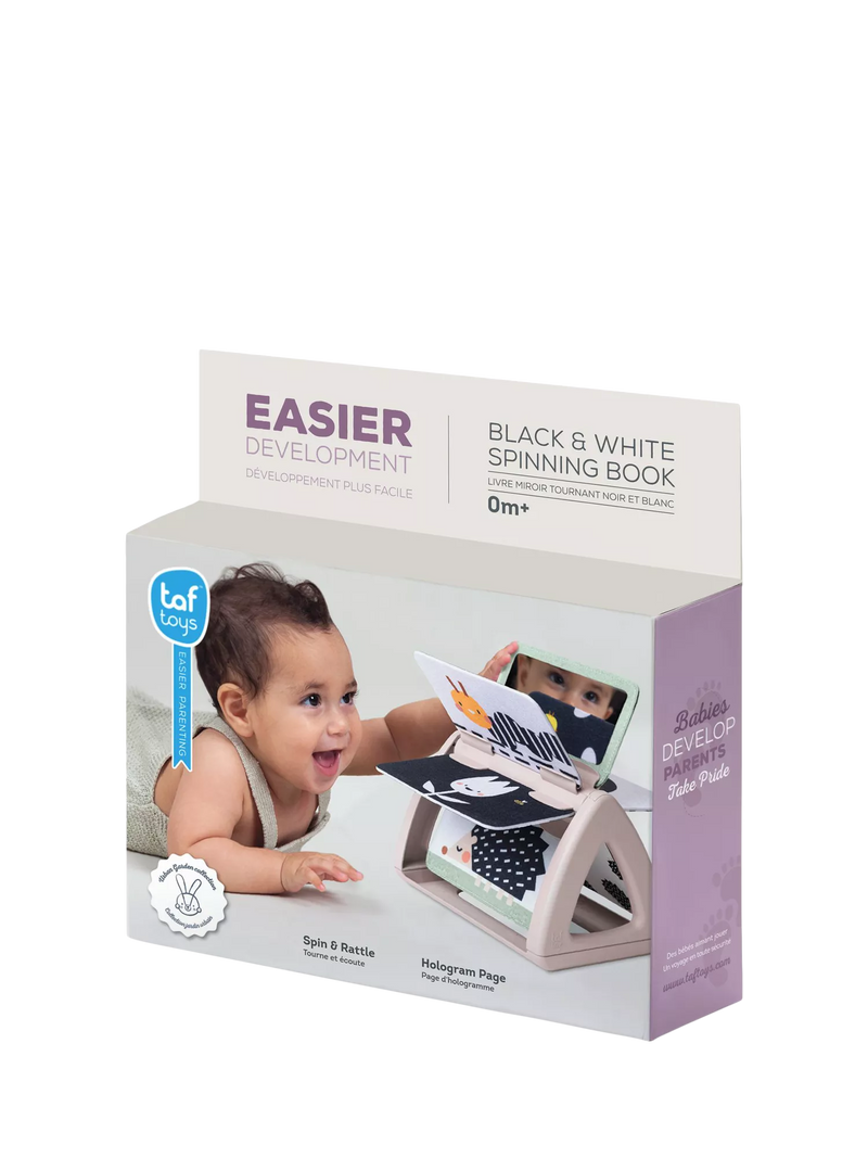 Taf Toys black and white spinning book for babies - British product