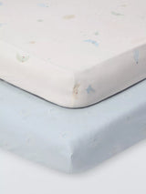 John Lewis John Lewis Daydream Moon Fitted Cot Sheets Pack of 2 Natural- Buy online at McGrocer