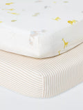 John Lewis Safari fitted cotbed sheets pack of 2 multi (British brand)