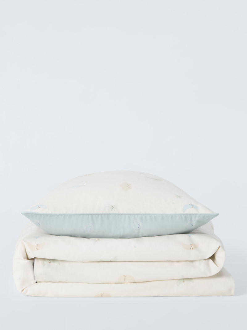 John Lewis reversible cot duvet cover set in natural, UK version