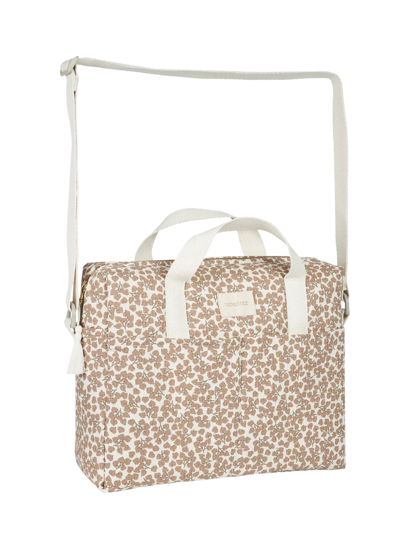Nobodinoz Gala honeycomb organic cotton changing bag, UK version