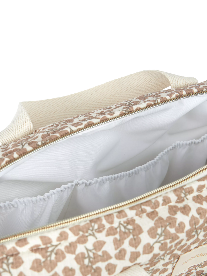 Nobodinoz Gala honeycomb organic cotton changing bag, UK version