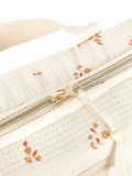 Nobodinoz Gala changing bag yellow lily organic cotton, UK version