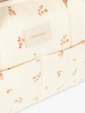 Nobodinoz Gala changing bag yellow lily organic cotton, UK version