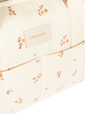 Nobodinoz Gala changing bag yellow lily organic cotton, UK version