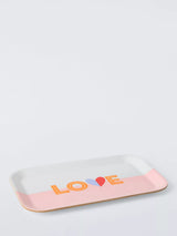 John Lewis John Lewis Love Heart Tray Pink/White Serving Tray- Buy online at McGrocer